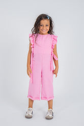 Baby Pink Linen Jumpsuit